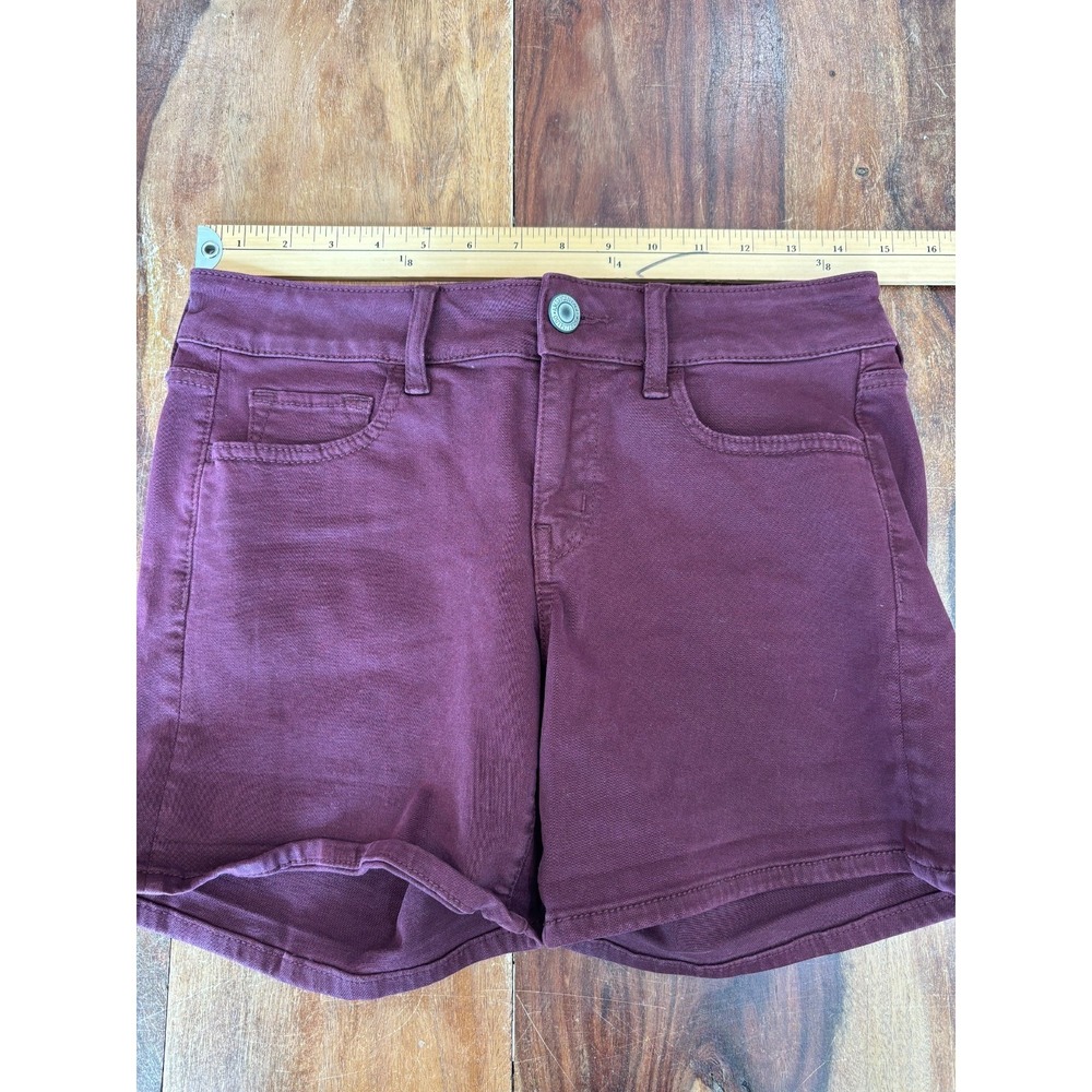American Eagle Outfitters Shorts purple MIDI AEO Super Stretch Twill womens' 4